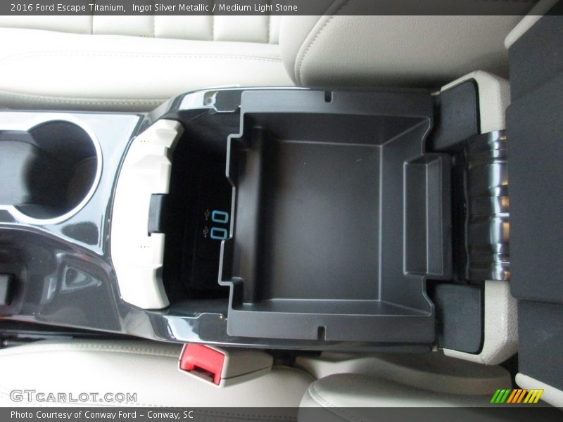 Ingot Silver Metallic / Medium Light Stone 2016 Ford Escape Titanium