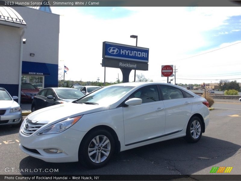 Shimmering White / Camel 2013 Hyundai Sonata GLS
