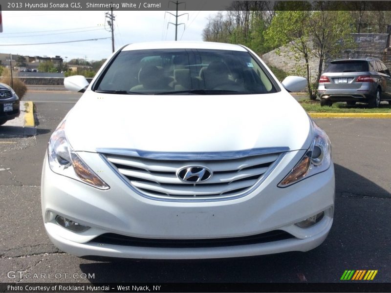 Shimmering White / Camel 2013 Hyundai Sonata GLS