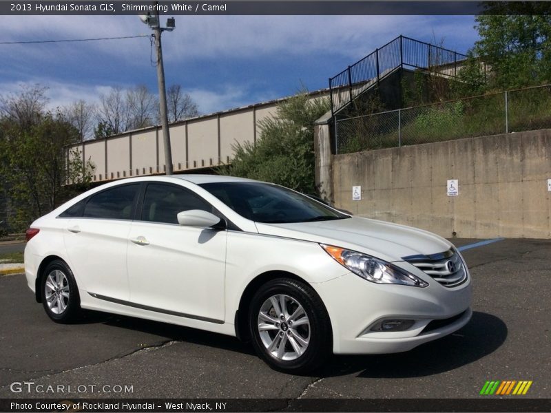 Shimmering White / Camel 2013 Hyundai Sonata GLS
