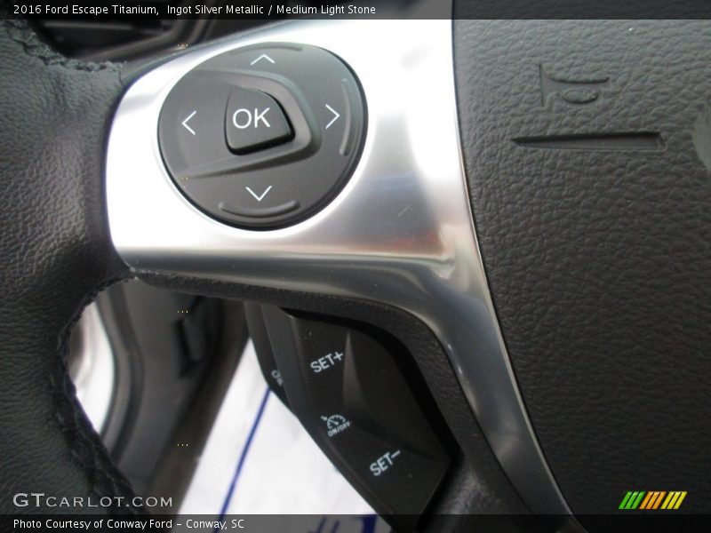 Ingot Silver Metallic / Medium Light Stone 2016 Ford Escape Titanium