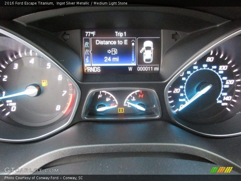 Ingot Silver Metallic / Medium Light Stone 2016 Ford Escape Titanium
