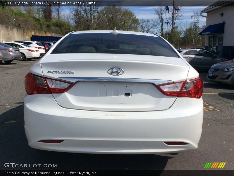 Shimmering White / Camel 2013 Hyundai Sonata GLS