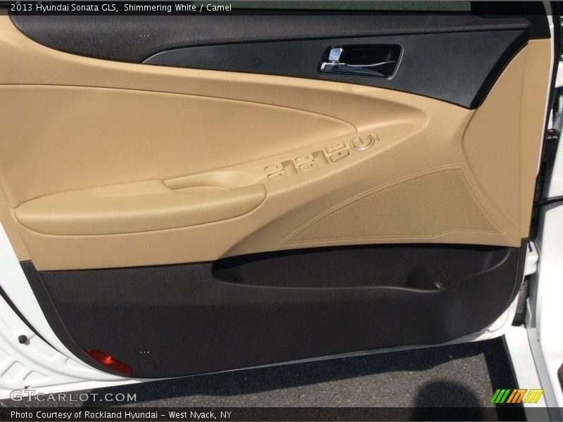 Shimmering White / Camel 2013 Hyundai Sonata GLS
