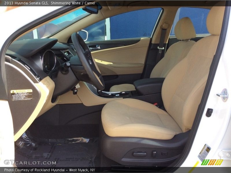 Shimmering White / Camel 2013 Hyundai Sonata GLS