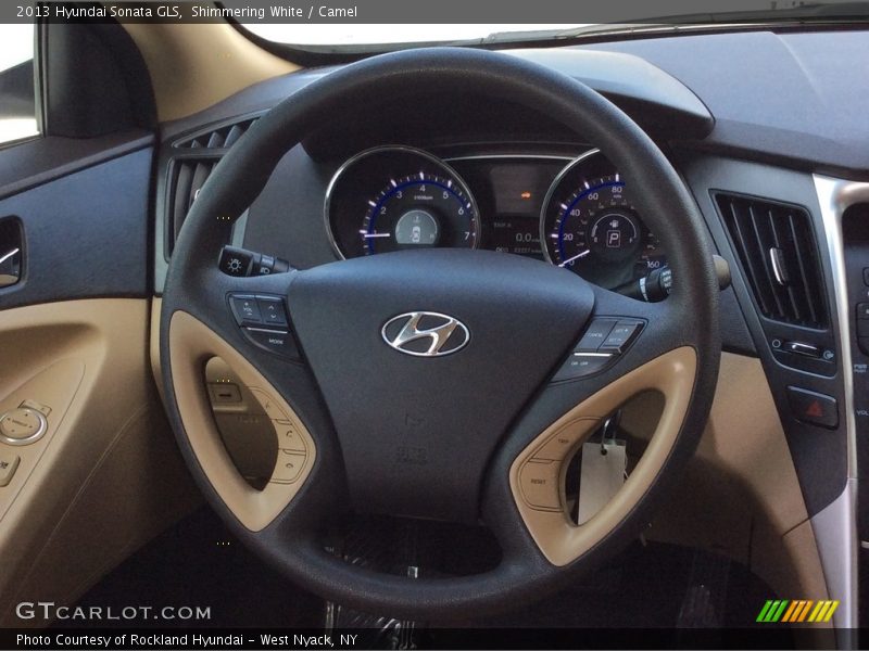 Shimmering White / Camel 2013 Hyundai Sonata GLS