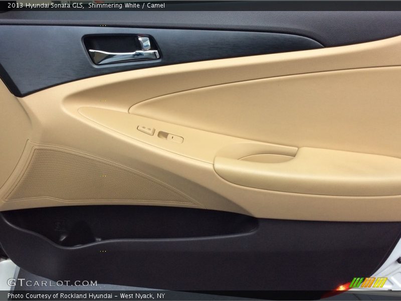 Shimmering White / Camel 2013 Hyundai Sonata GLS