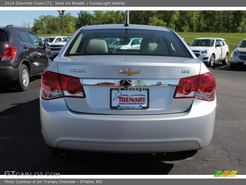 Silver Ice Metallic / Cocoa/Light Neutral 2014 Chevrolet Cruze LTZ