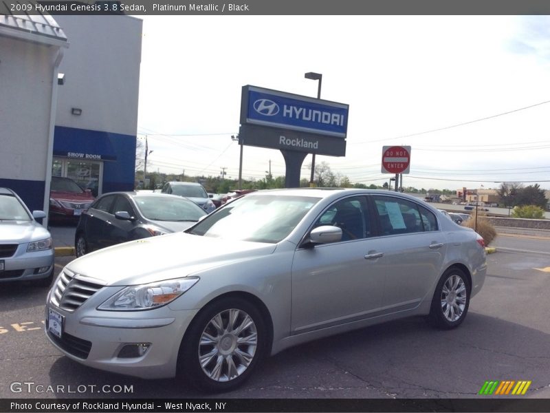 Platinum Metallic / Black 2009 Hyundai Genesis 3.8 Sedan