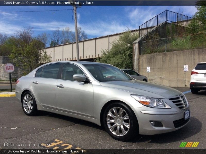 Platinum Metallic / Black 2009 Hyundai Genesis 3.8 Sedan