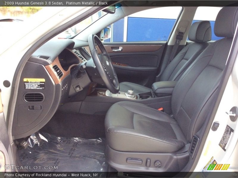 Platinum Metallic / Black 2009 Hyundai Genesis 3.8 Sedan