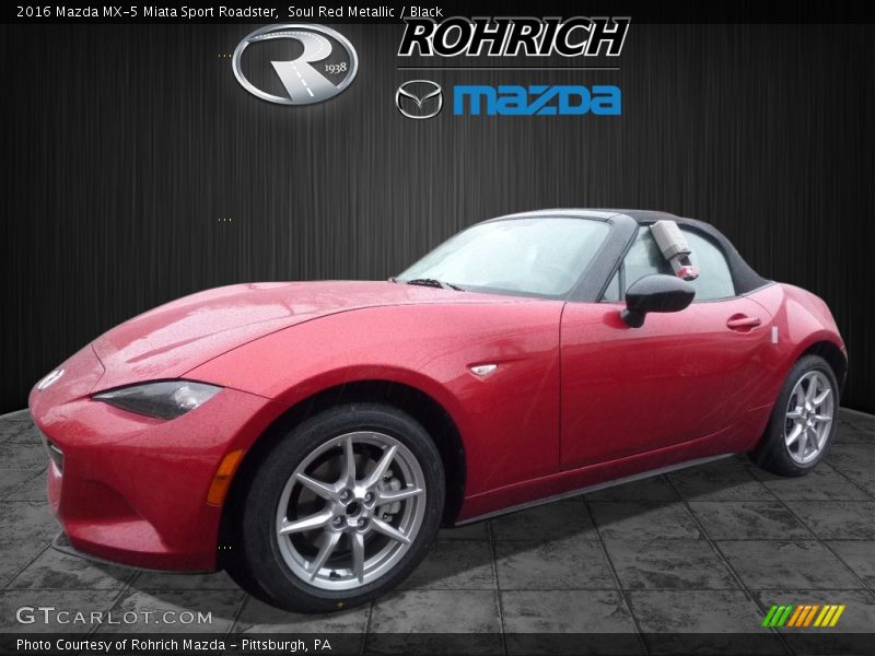 Soul Red Metallic / Black 2016 Mazda MX-5 Miata Sport Roadster