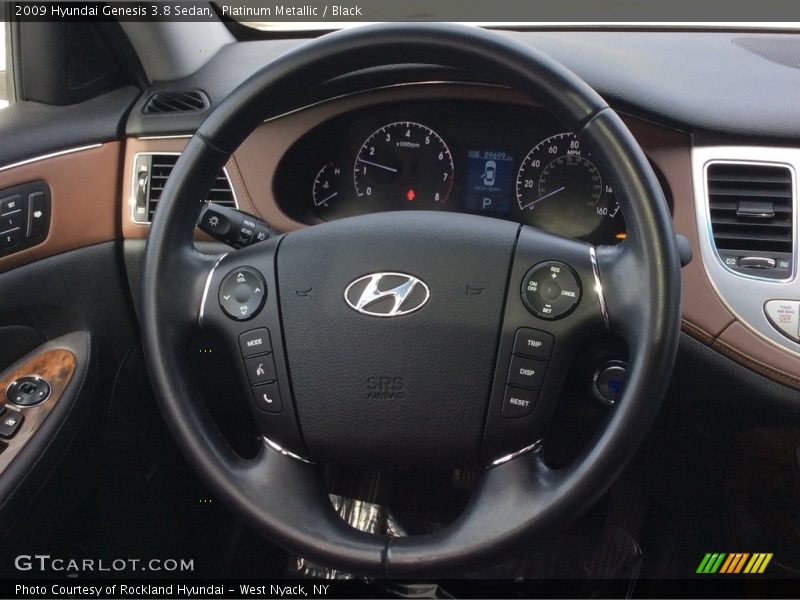 Platinum Metallic / Black 2009 Hyundai Genesis 3.8 Sedan