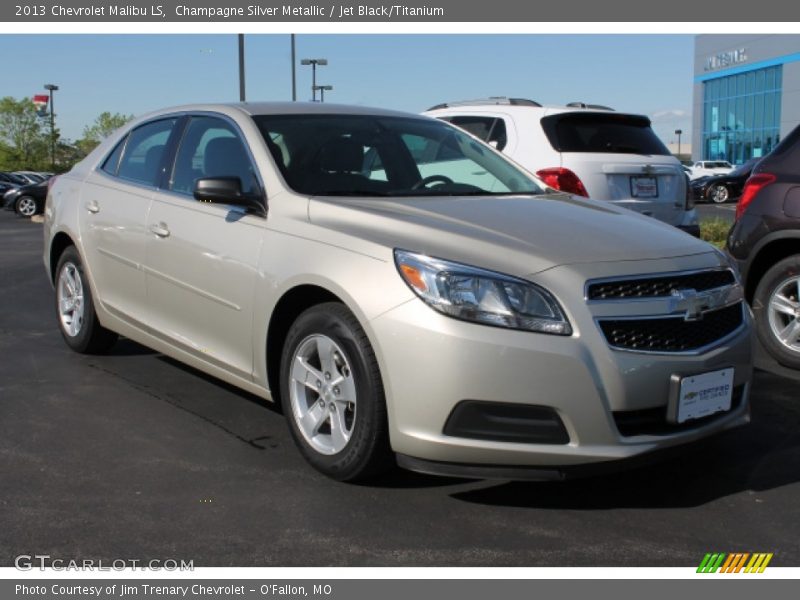 Champagne Silver Metallic / Jet Black/Titanium 2013 Chevrolet Malibu LS
