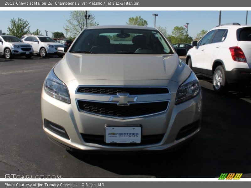 Champagne Silver Metallic / Jet Black/Titanium 2013 Chevrolet Malibu LS