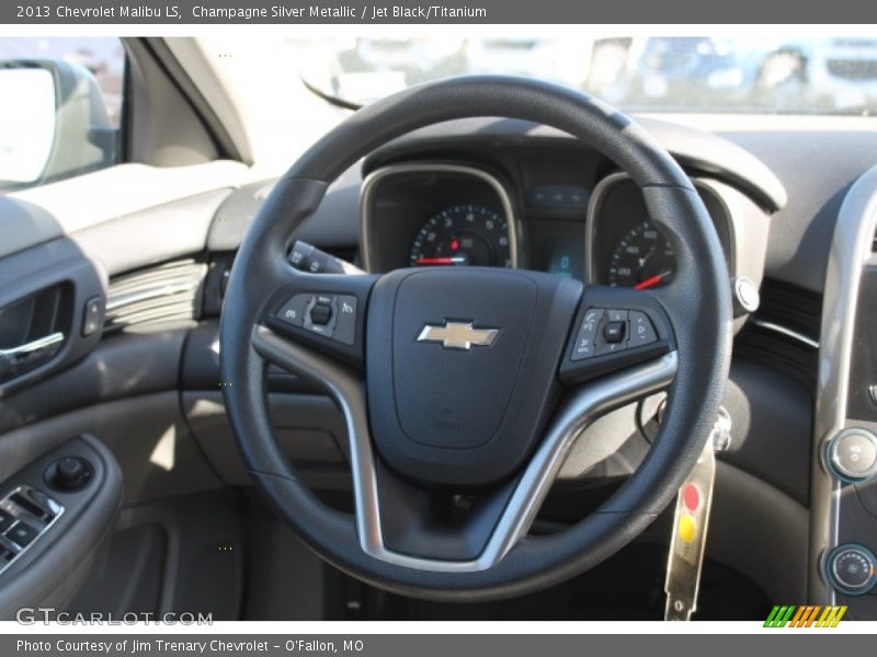 Champagne Silver Metallic / Jet Black/Titanium 2013 Chevrolet Malibu LS