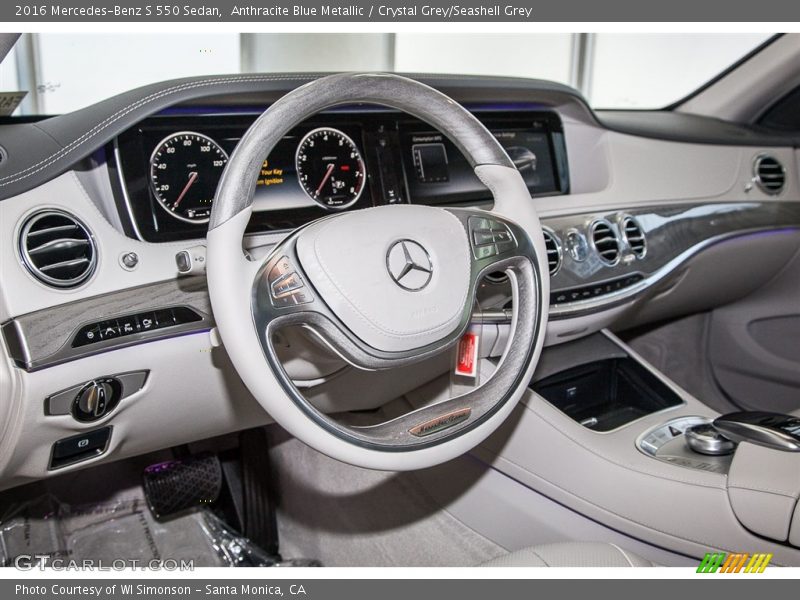 Anthracite Blue Metallic / Crystal Grey/Seashell Grey 2016 Mercedes-Benz S 550 Sedan