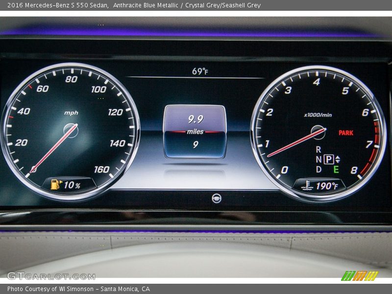 Anthracite Blue Metallic / Crystal Grey/Seashell Grey 2016 Mercedes-Benz S 550 Sedan