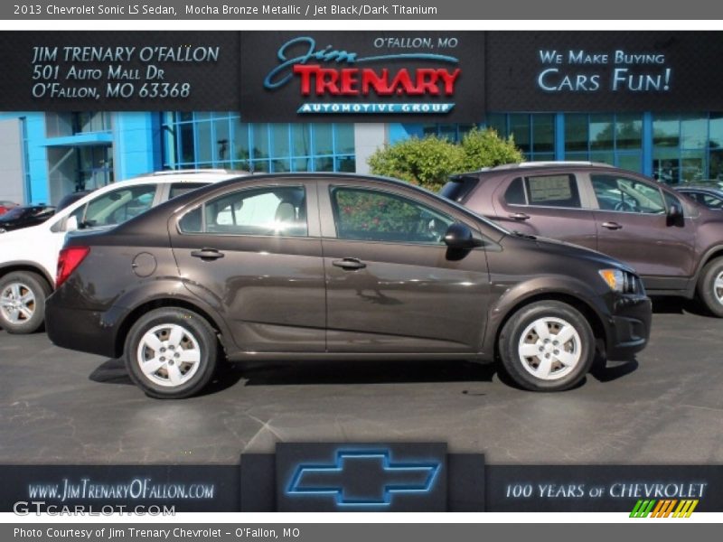 Mocha Bronze Metallic / Jet Black/Dark Titanium 2013 Chevrolet Sonic LS Sedan