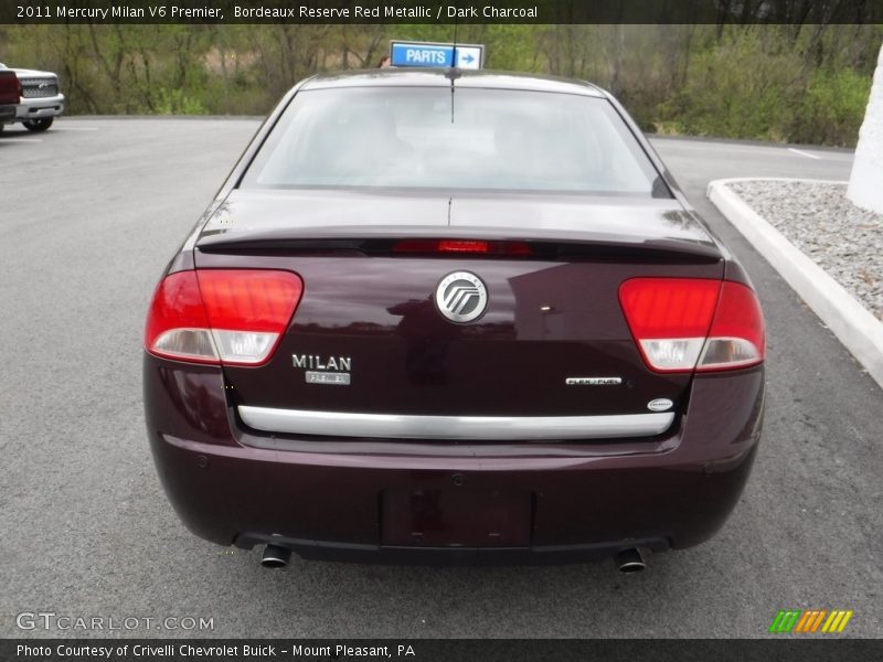 Bordeaux Reserve Red Metallic / Dark Charcoal 2011 Mercury Milan V6 Premier