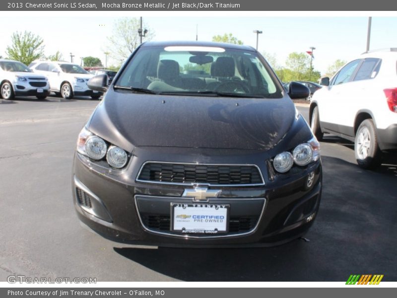 Mocha Bronze Metallic / Jet Black/Dark Titanium 2013 Chevrolet Sonic LS Sedan