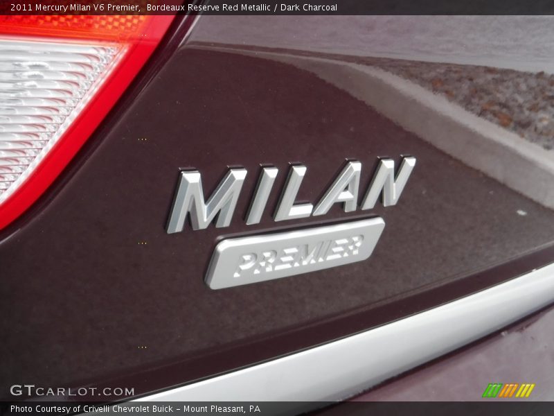 Bordeaux Reserve Red Metallic / Dark Charcoal 2011 Mercury Milan V6 Premier
