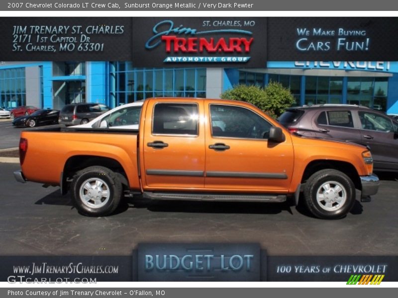 Sunburst Orange Metallic / Very Dark Pewter 2007 Chevrolet Colorado LT Crew Cab
