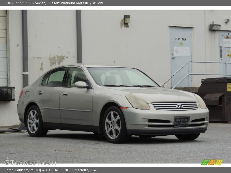 Desert Platinum Metallic / Willow 2004 Infiniti G 35 Sedan