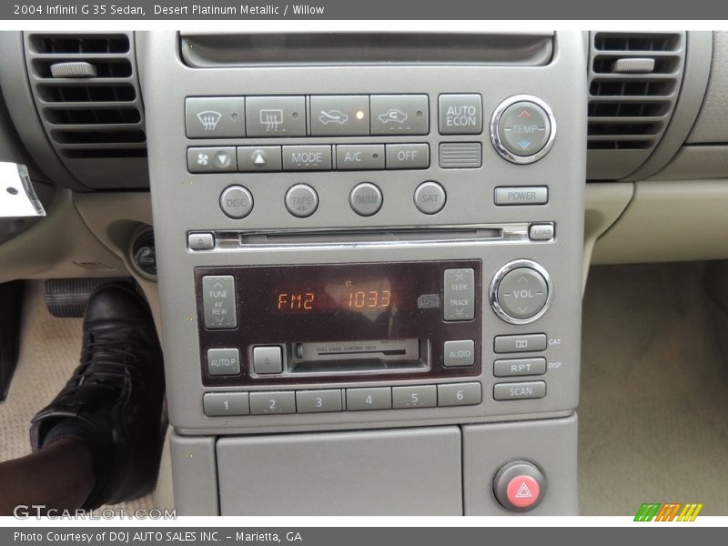 Desert Platinum Metallic / Willow 2004 Infiniti G 35 Sedan