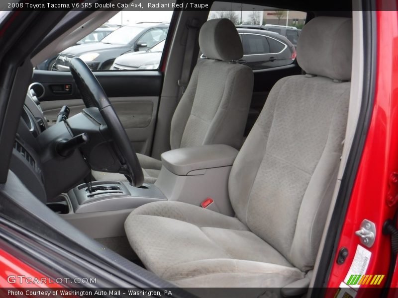 Radiant Red / Taupe 2008 Toyota Tacoma V6 SR5 Double Cab 4x4