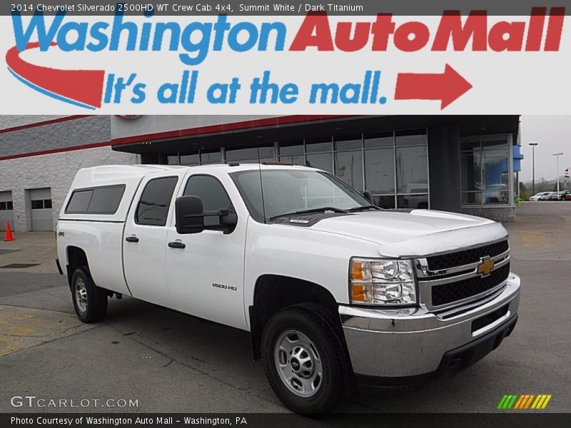 Summit White / Dark Titanium 2014 Chevrolet Silverado 2500HD WT Crew Cab 4x4
