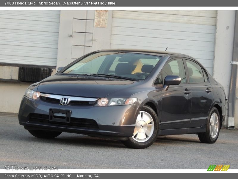 Alabaster Silver Metallic / Blue 2008 Honda Civic Hybrid Sedan