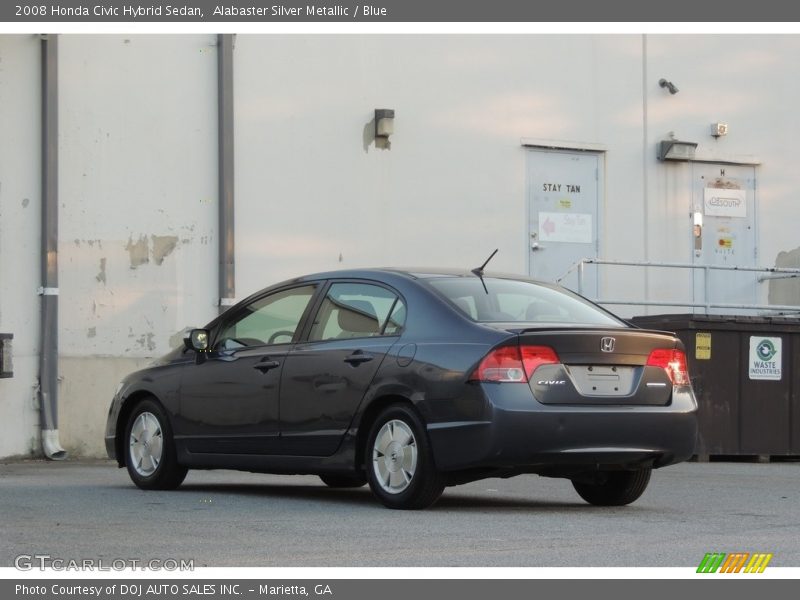 Alabaster Silver Metallic / Blue 2008 Honda Civic Hybrid Sedan