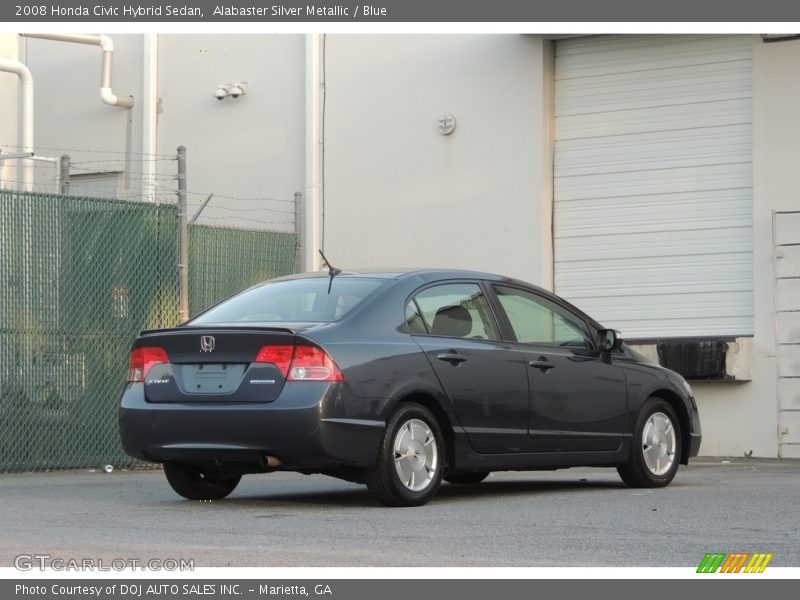 Alabaster Silver Metallic / Blue 2008 Honda Civic Hybrid Sedan