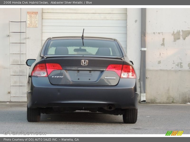 Alabaster Silver Metallic / Blue 2008 Honda Civic Hybrid Sedan