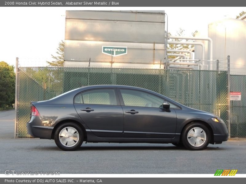 Alabaster Silver Metallic / Blue 2008 Honda Civic Hybrid Sedan