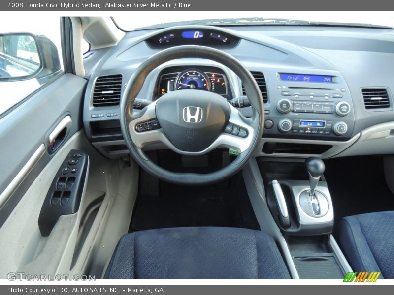 Alabaster Silver Metallic / Blue 2008 Honda Civic Hybrid Sedan