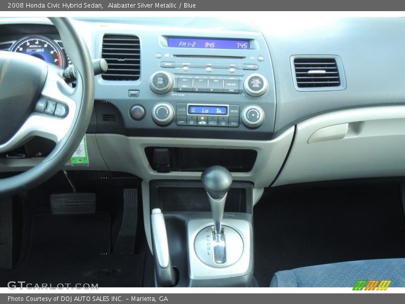 Alabaster Silver Metallic / Blue 2008 Honda Civic Hybrid Sedan
