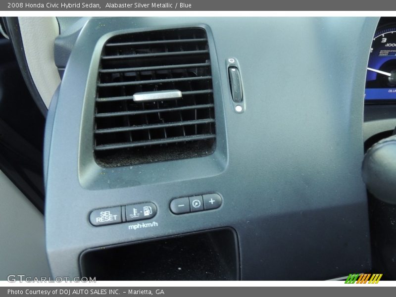 Alabaster Silver Metallic / Blue 2008 Honda Civic Hybrid Sedan
