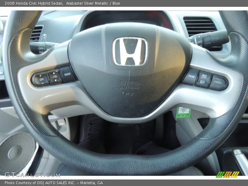 Alabaster Silver Metallic / Blue 2008 Honda Civic Hybrid Sedan