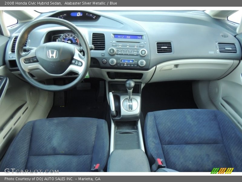 Alabaster Silver Metallic / Blue 2008 Honda Civic Hybrid Sedan
