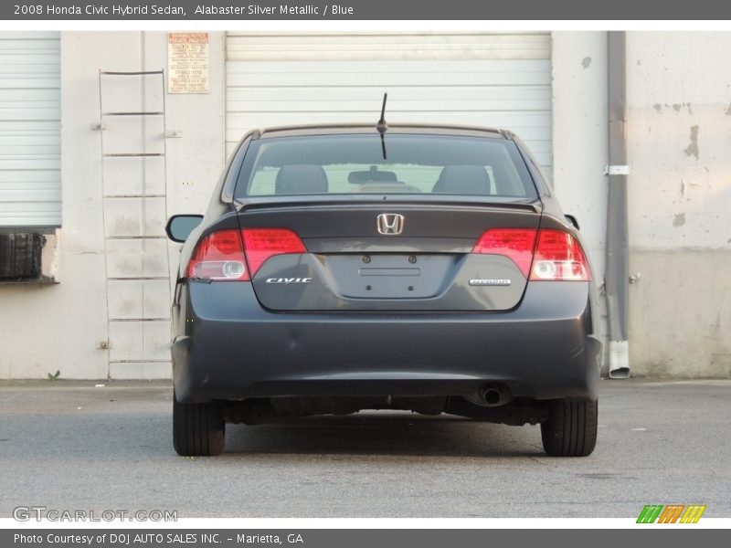 Alabaster Silver Metallic / Blue 2008 Honda Civic Hybrid Sedan