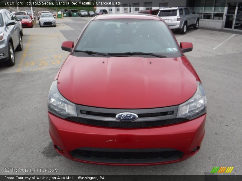 Sangria Red Metallic / Charcoal Black 2010 Ford Focus SES Sedan