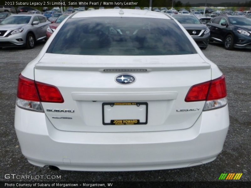 Satin White Pearl / Warm Ivory Leather 2013 Subaru Legacy 2.5i Limited