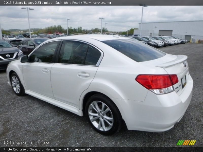 Satin White Pearl / Warm Ivory Leather 2013 Subaru Legacy 2.5i Limited