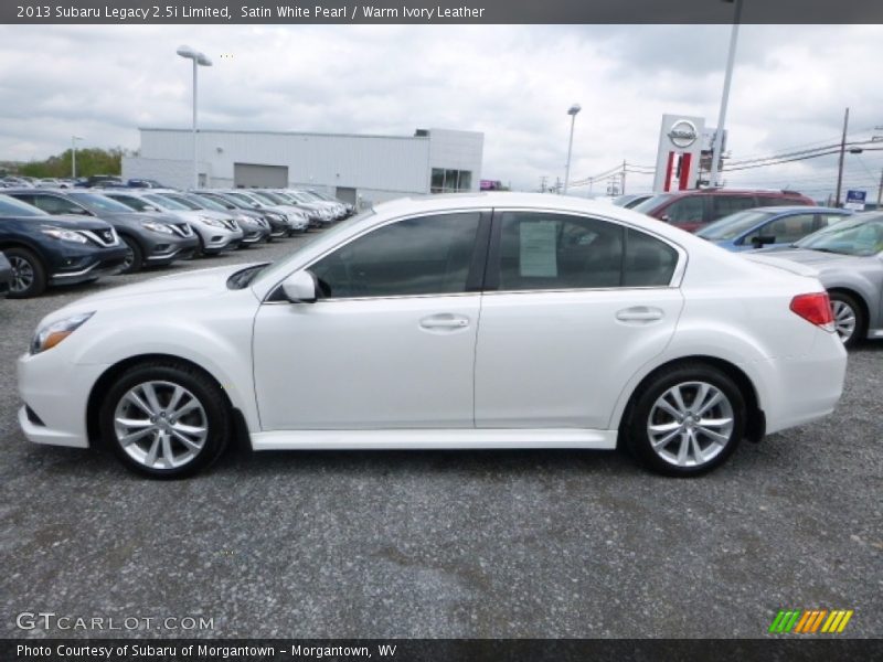 Satin White Pearl / Warm Ivory Leather 2013 Subaru Legacy 2.5i Limited