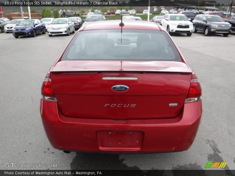 Sangria Red Metallic / Charcoal Black 2010 Ford Focus SES Sedan