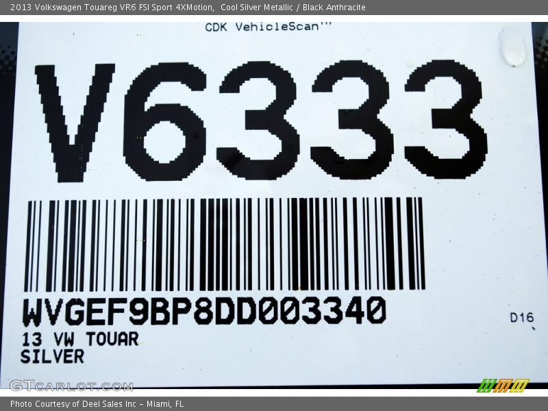 Cool Silver Metallic / Black Anthracite 2013 Volkswagen Touareg VR6 FSI Sport 4XMotion