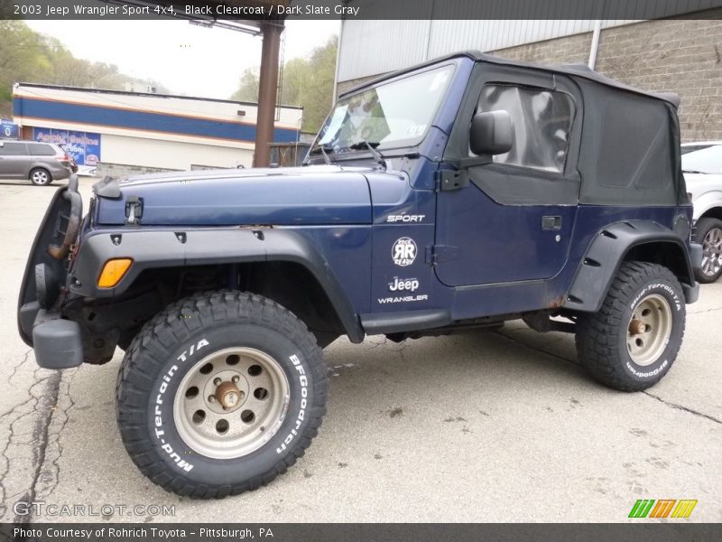Black Clearcoat / Dark Slate Gray 2003 Jeep Wrangler Sport 4x4