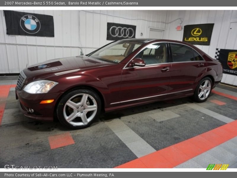 Barolo Red Metallic / Cashmere/Savanna 2007 Mercedes-Benz S 550 Sedan